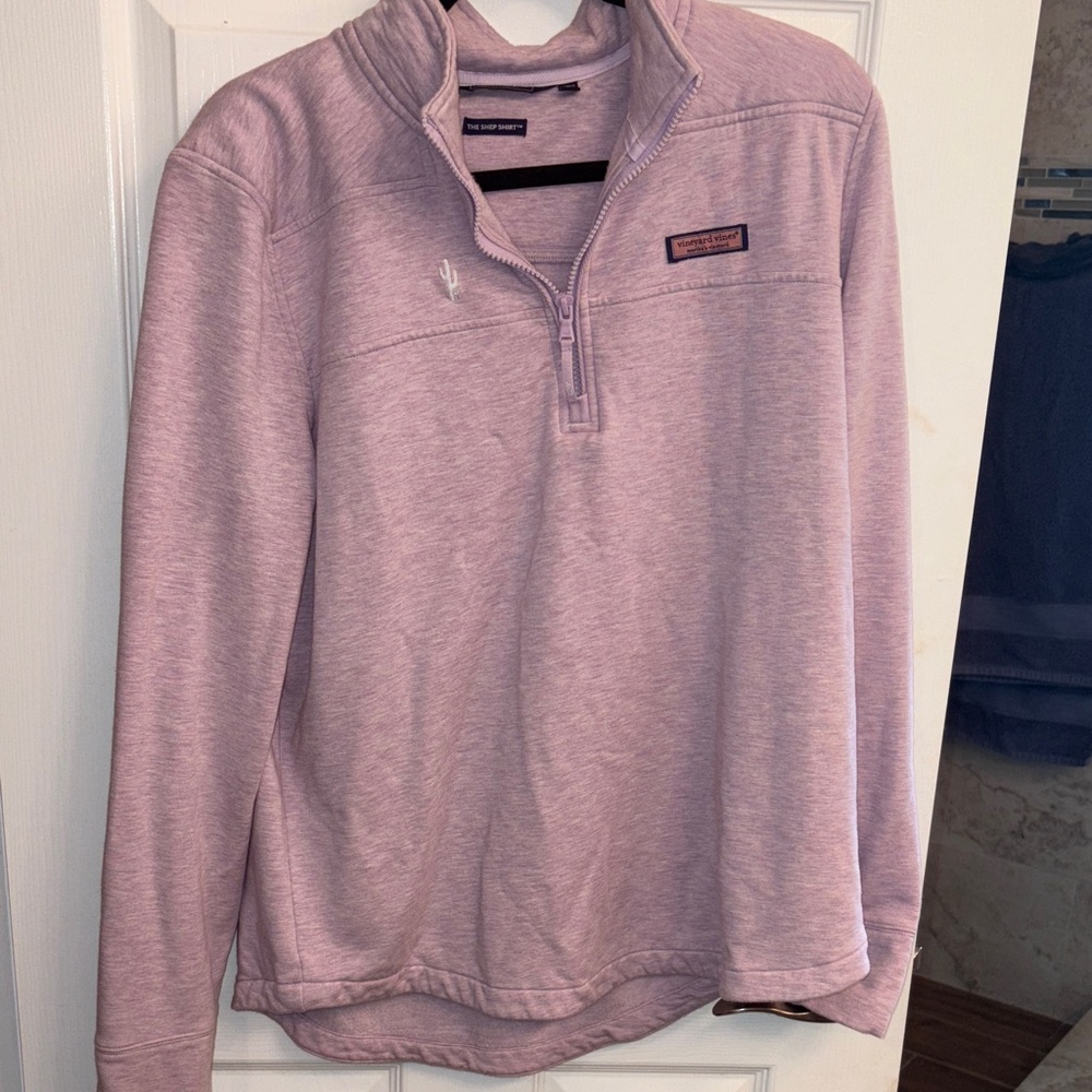 Vineyard Vines Soft Pink Quarter-Zip Sweater